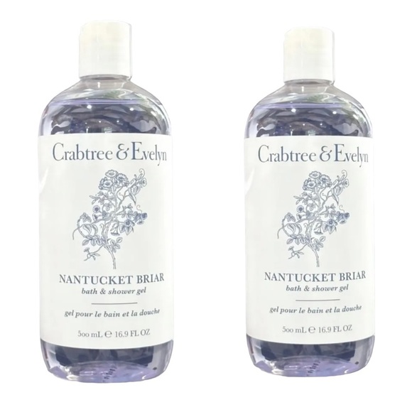 CRABTREE & EVELYN NANTUCKET BRIAR Bath Shower Gel Body Wash 16.9 fl oz lot of 2